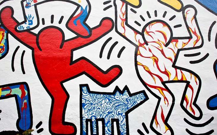 The best and most beautiful street art murals in all states across the United States of America, that send messages of culture, history and community, Pennsylvania, Philadelphia, We the Youth, by Keith Haring