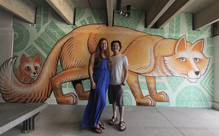 The best and most beautiful murals in all states across the United States of America, that send messages of culture, history and community, Wyoming, Casper, Fox Den, by Tony and Amy Elmore