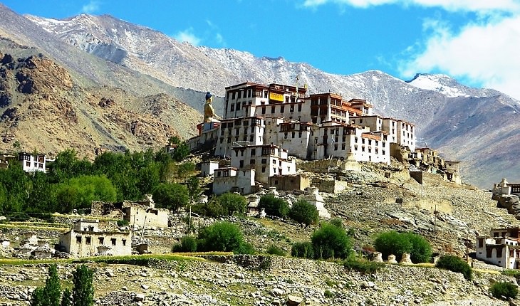 Beautiful scenery, sights and landscapes that can be seen by tourists and travelers in Ladakh, Union Territory in India, Likir Monastery, Leh