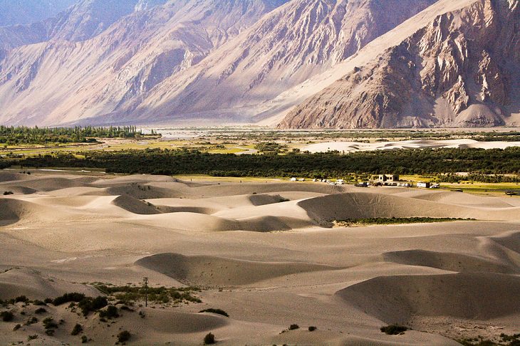 Beautiful scenery, sights and landscapes that can be seen by tourists and travelers in Ladakh, Union Territory in India, The Town of Leh and surrounding landscapes
