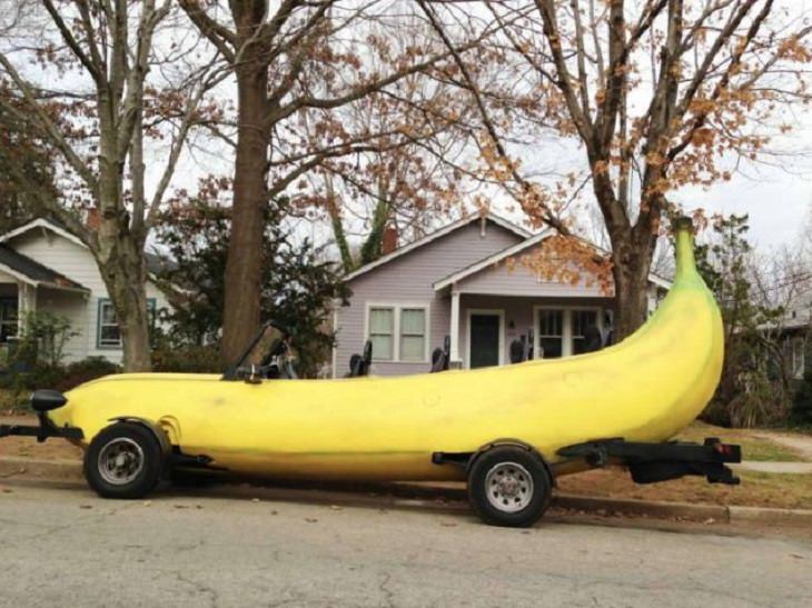 Cars with weird and strange appearances and unique features, banana car