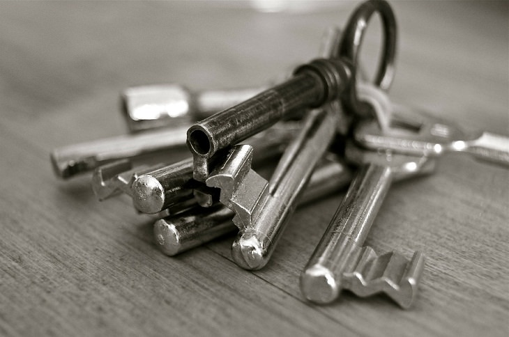 House keys, clean. coronavirus