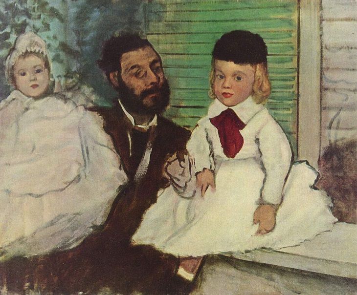Famous works of art and paintings from all over the world that were stolen and either recovered, destroyed or remain lost or missing, Count Lepic and His Daughters by Edgar Degas