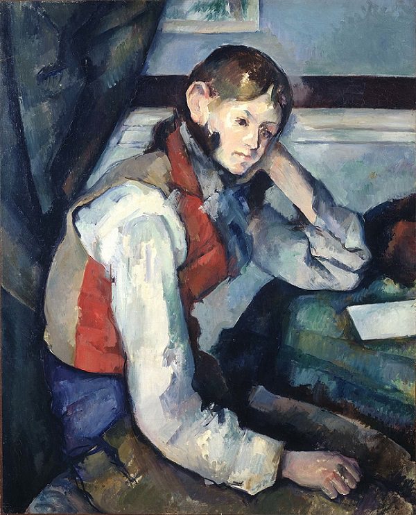 Famous works of art and paintings from all over the world that were stolen and either recovered, destroyed or remain lost or missing, The Boy in the Red Vest by Paul Cézanne
