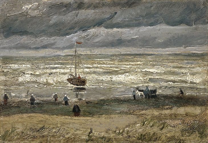 Famous works of art and paintings from all over the world that were stolen and either recovered, destroyed or remain lost or missing, View of the Sea at Scheveningen by Vincent van Gogh