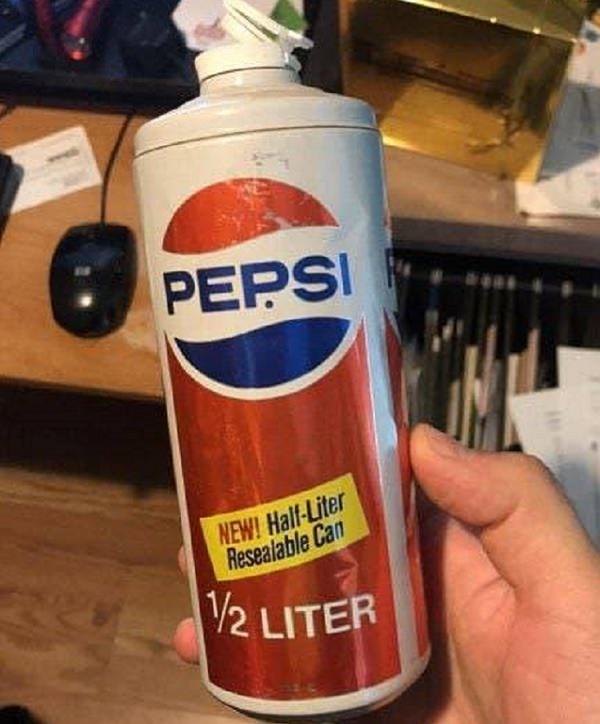 Ordinary objects with unusual appearances or designs, A Soda can (pepsi) with a resealable lid
