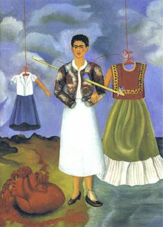 Many beautiful works of art, portraits and paintings on the culture of Mexico, made by Mexican Artist Frida Kahlo, Memory, the Heart