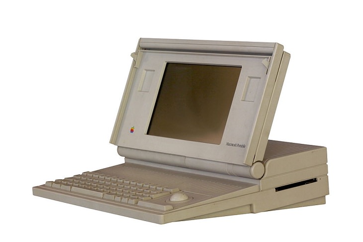 A history of laptops designed as portable computers and micro computers from the 1970’s onward, the Macintosh Portable, Apple Computer Inc