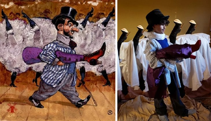 More Hilarious, comedic recreations of famous paintings made during the quarantine for Russian Facebook Group Izoizolyacia
