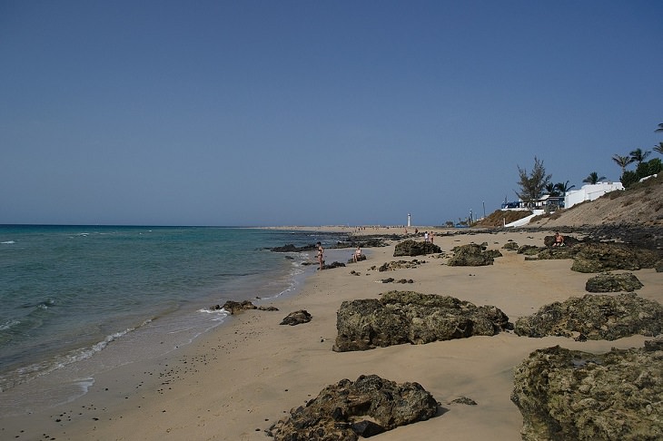 Beautiful sights, beaches, geological formations and cultural activities of Fuerteventura, the oldest and second largest of the Canary Islands, Piedras Caídas Beach, Playa de Piedras Caídas