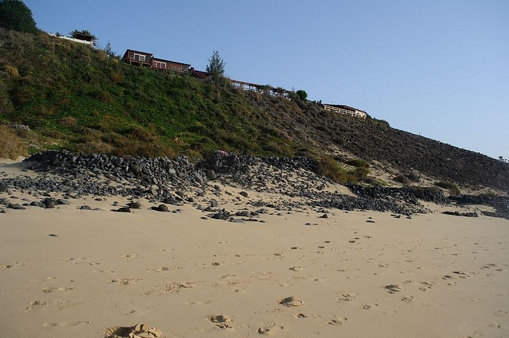 Beautiful sights, beaches, geological formations and cultural activities of Fuerteventura, the oldest and second largest of the Canary Islands, Esquinzo beach, Playa de Esquinzo, Special Area of Conservation