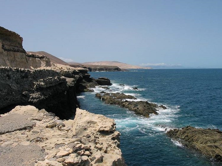 Beautiful sights, beaches, geological formations and cultural activities of Fuerteventura, the oldest and second largest of the Canary Islands, The Coastline of Fuerteventura