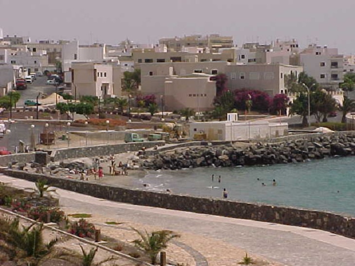Beautiful sights, beaches, geological formations and cultural activities of Fuerteventura, the oldest and second largest of the Canary Islands, The People's University Building, a branch of UNED in capital city Puerto del Rosario
