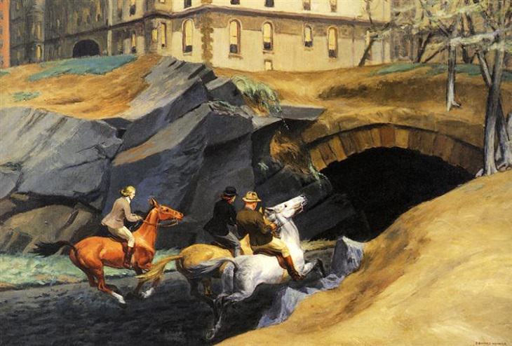 Oil paintings, drawings and other works of art from realist American artist Edward Hopper from New York City, Bridle Path, 1939