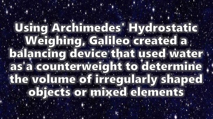 A chronological timeline of the discoveries, inventions, and other achievements and contributions of Galileo Galilei to modern science, 1586, The Bilancetta