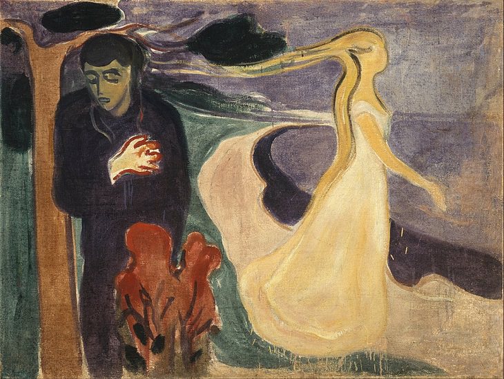 Lesser known Impressionist and naturalist paintings by expressionist artist Edvard Munch, and creator of the iconic painting “The Scream”, Separation, 1896