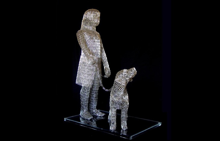 Incredibly beautiful paper clip sculptures and statues from Italian Artist Pietro D’Angelo, iI Cagnolino (The Doggie)
