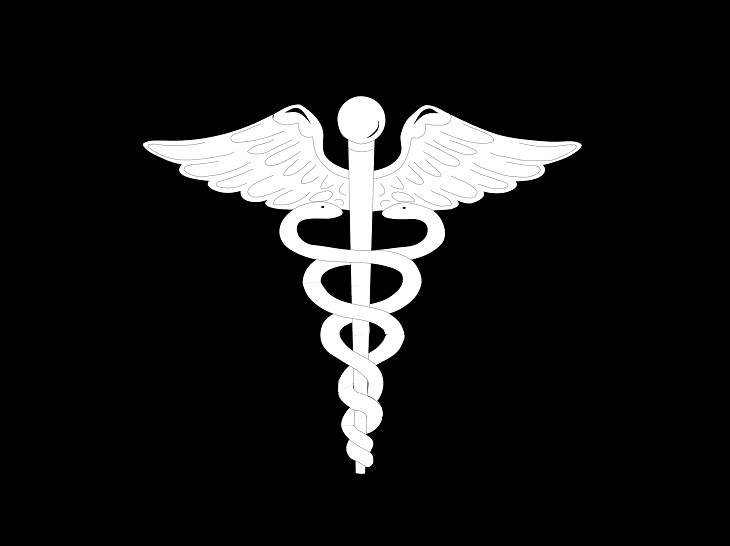 The origins, history and meanings of famous and well-known symbols and signs, Caduceus, staff with wings and two intertwined serpents