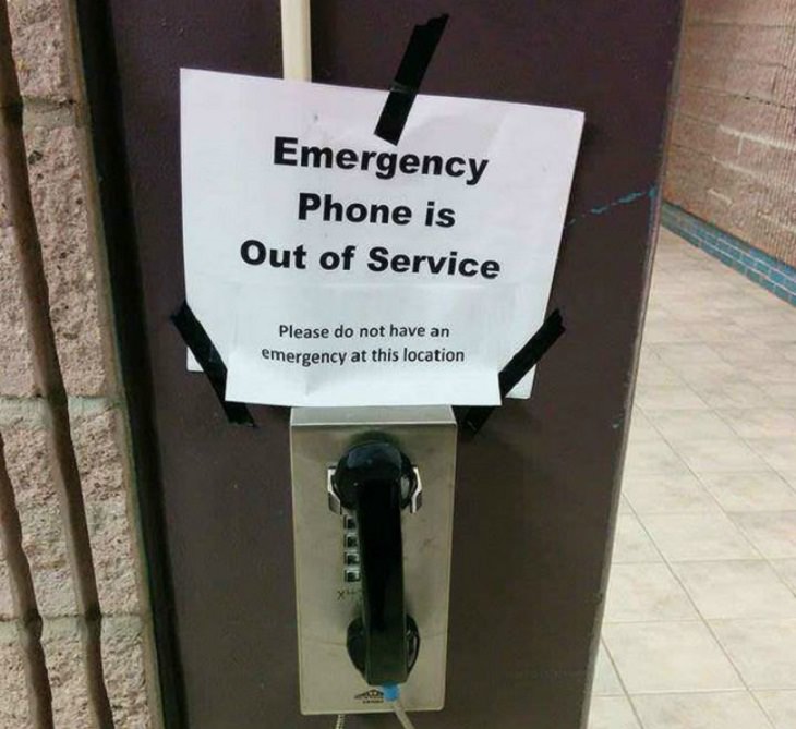 9. Este teléfono de emergencia está en una zona de no emergencia.