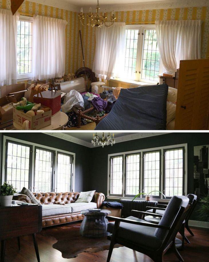 Before and After Photographs of incredible and beautiful DIY home renovations and house remodels