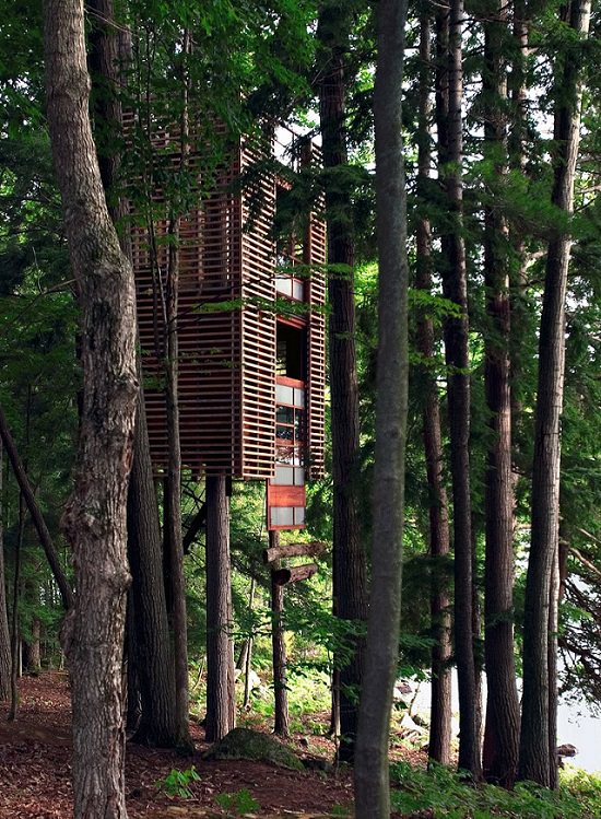 Most incredible and beautiful treehouses and treehotels from around the world, 4Treehouse over Lake Muskoka in Ontario, Canada