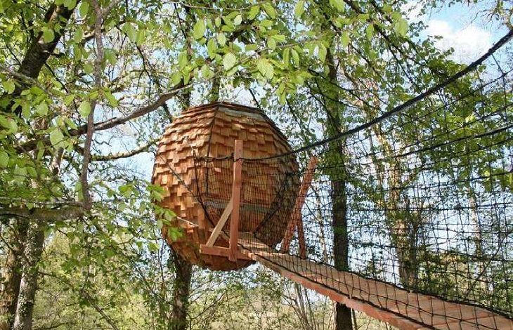 Most incredible and beautiful treehouses and treehotels from around the world, Peyrat Le Chateau, in Upper Vienne, France