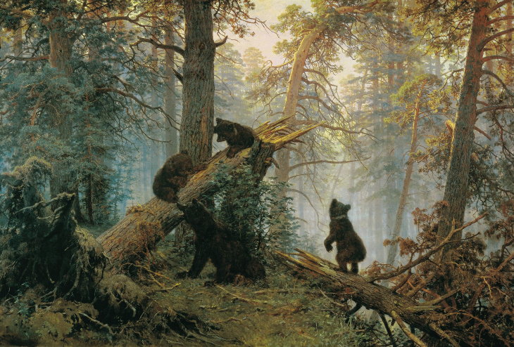 Hidden Messages in Famous Art 'Morning in a Pine Forest' by Ivan Shishkin (1889)