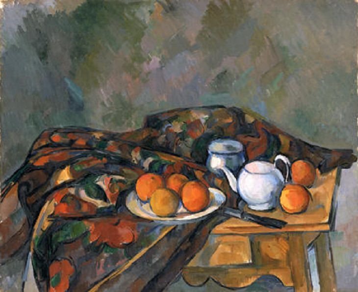 Post Impressionist works of art and paintings by highly influential French artist Paul Cézanne, the father of modern art, Still Life with Teapot, 1902-1906