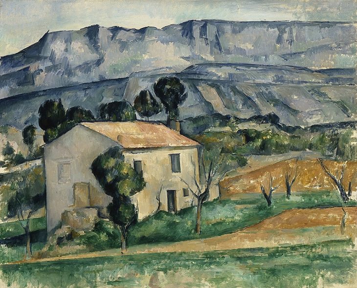 Post Impressionist works of art and paintings by highly influential French artist Paul Cézanne, the father of modern art, House in Provence, 1886-1890