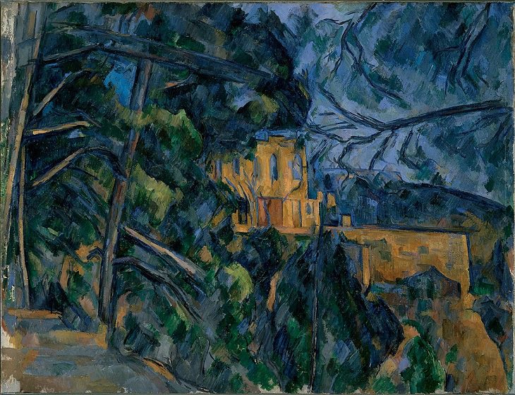 Post Impressionist works of art and paintings by highly influential French artist Paul Cézanne, the father of modern art, Château-Noir, 1900-1904