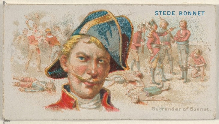 Famous and feared 18th century pirates who plundered the seas in the Golden Age of Pirates, Stede Bonnet