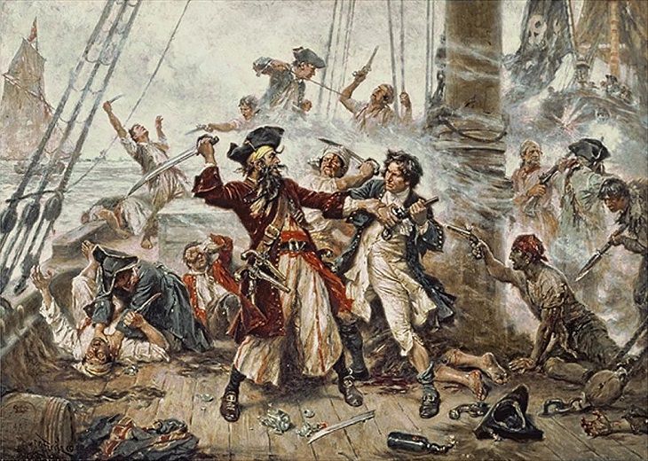 Famous and feared 18th century pirates who plundered the seas in the Golden Age of Pirates, Edward “Blackbeard” Teach