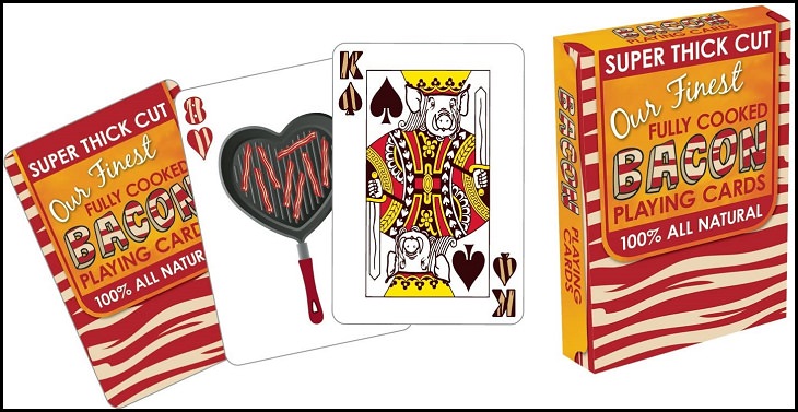 Beautiful, Bizarre, Funny, Unique and Custom-Designed Decks of Playing Cards, Bacon Playing Cards