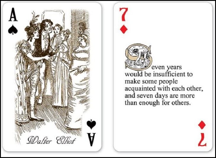 Beautiful, Bizarre, Funny, Unique and Custom-Designed Decks of Playing Cards, Jane Austen Playing Cards