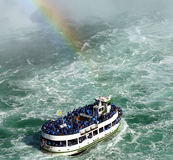 Sights, trails, cruises, activities, natural wonders and fun family events found at Niagara Falls between New York, United States and Ontario, Canada, The Maid of the Mist VI, in Niagara Falls, New York