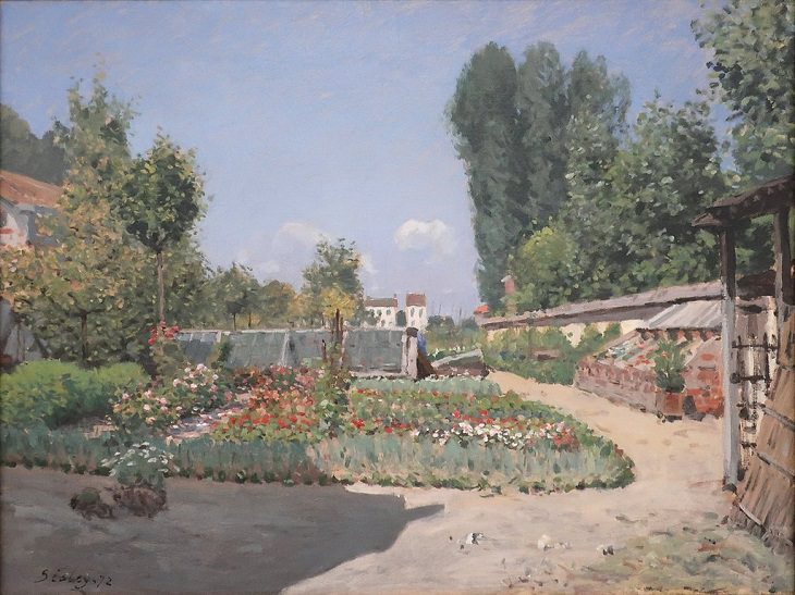 painter Alfred Sisley, The Kitchen Garden (Le Potager), 1872