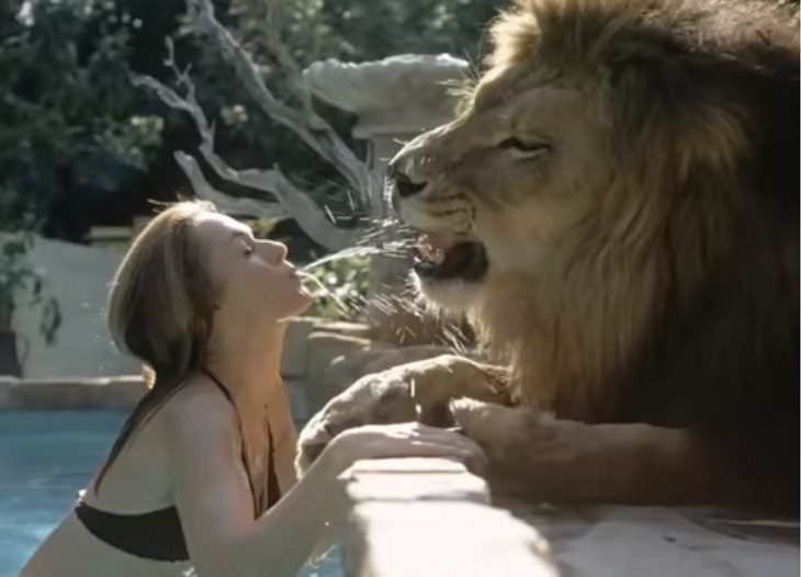 Celebrities and famous people that had strange and wild animals as exotic pets, Tippi Hedren had a pet lion named Neil