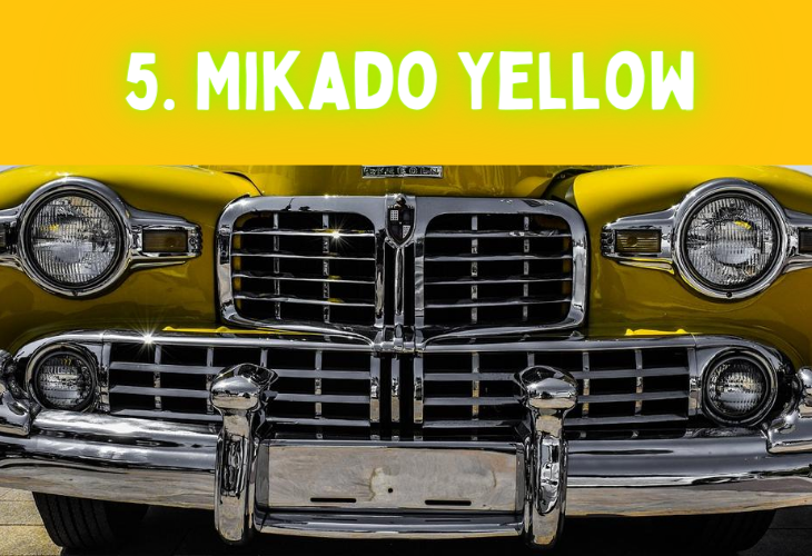 Unusual and strange colors, their names and origins, mikado yellow, mustard