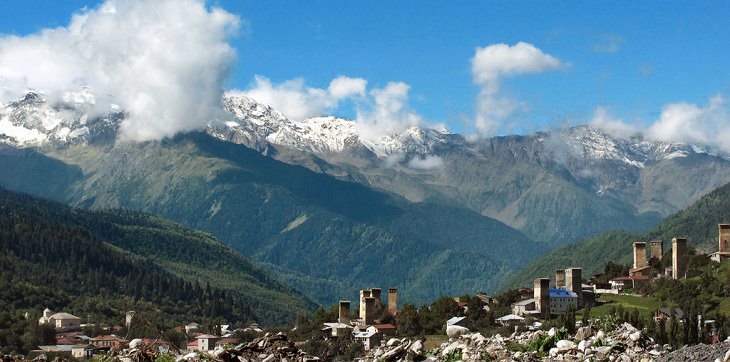 Must-see places in The Caucasus in Europe, The Svan Towers near Mestia, Georgia