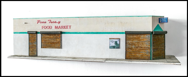 Miniatures Models of Old Buildings in Philadelphia By Drew Leshko, Penn Treaty Food Market