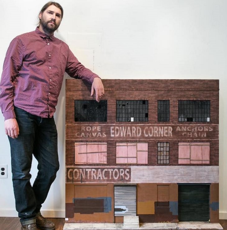 Miniatures Models of Old Buildings in Philadelphia By Drew Leshko, Edward Corner Warehouse