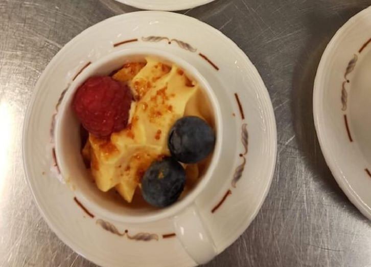 Delicious and healthy dishes made by Chef Kevin for nursing home, retirement home, care facility in Perthshire, Scotland, Mango Mousse