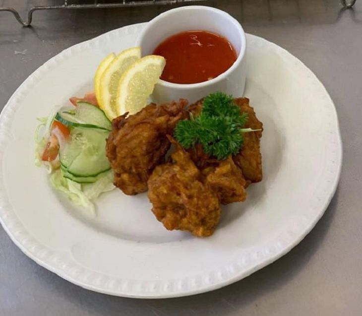 Delicious and healthy dishes made by Chef Kevin for nursing home, retirement home, care facility in Perthshire, Scotland, Vegetable Pakora