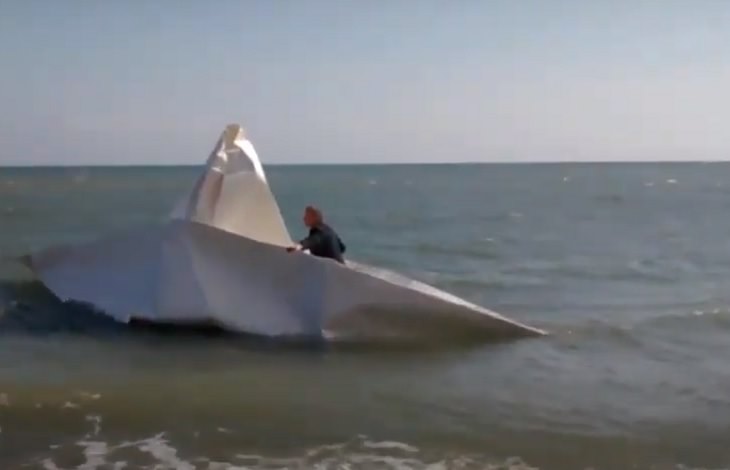 Unique and bizarre designs for boats, watercrafts, ships, yachts and other water vehicles, Origami Paper Boat