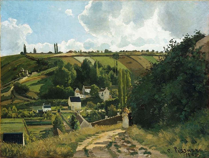 Best and most famous paintings by 19th century impressionist artist Camille Pissarro, Jalais Hill, Pontoise, 1867