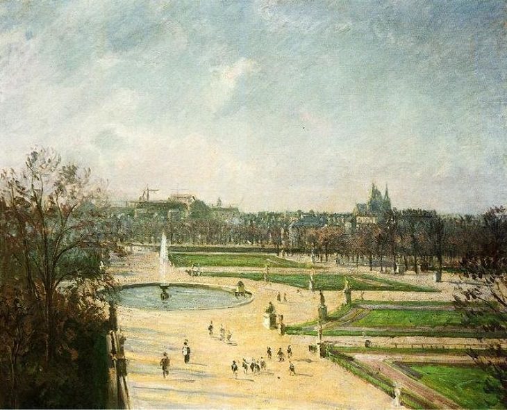 Best and most famous paintings by 19th century impressionist artist Camille Pissarro, The Tuileries Gardens, 1900