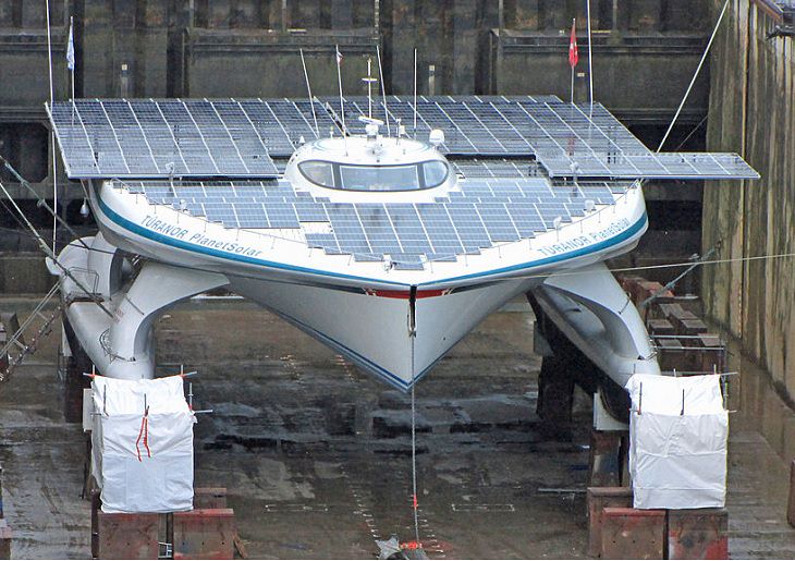 Unique and bizarre designs for boats, watercrafts, ships, yachts and other water vehicles, MS Tûranor PlanetSolar, world’s largest solar powered boat