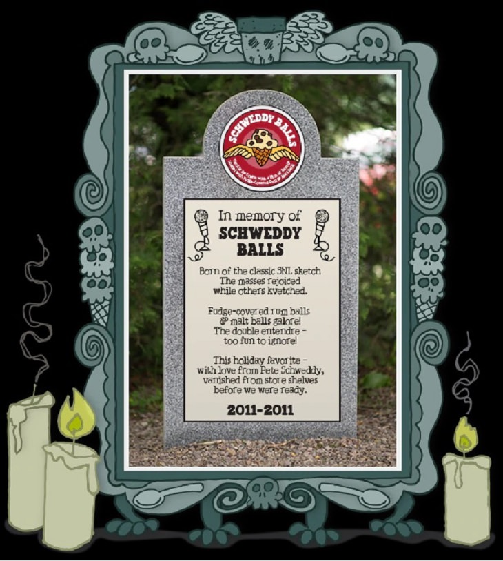 Recipes for the delicious ice cream flavors in Ben & Jerry’s Flavor Graveyard that can be resurrected, Schweddy Balls, 2011 Holiday Season Limited Batch