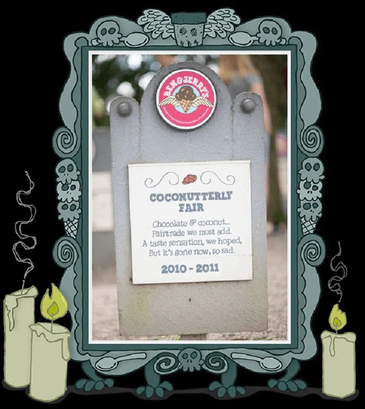 Recipes for the delicious ice cream flavors in Ben & Jerry’s Flavor Graveyard that can be resurrected, Coconutterly Fair, 2010 - 2011