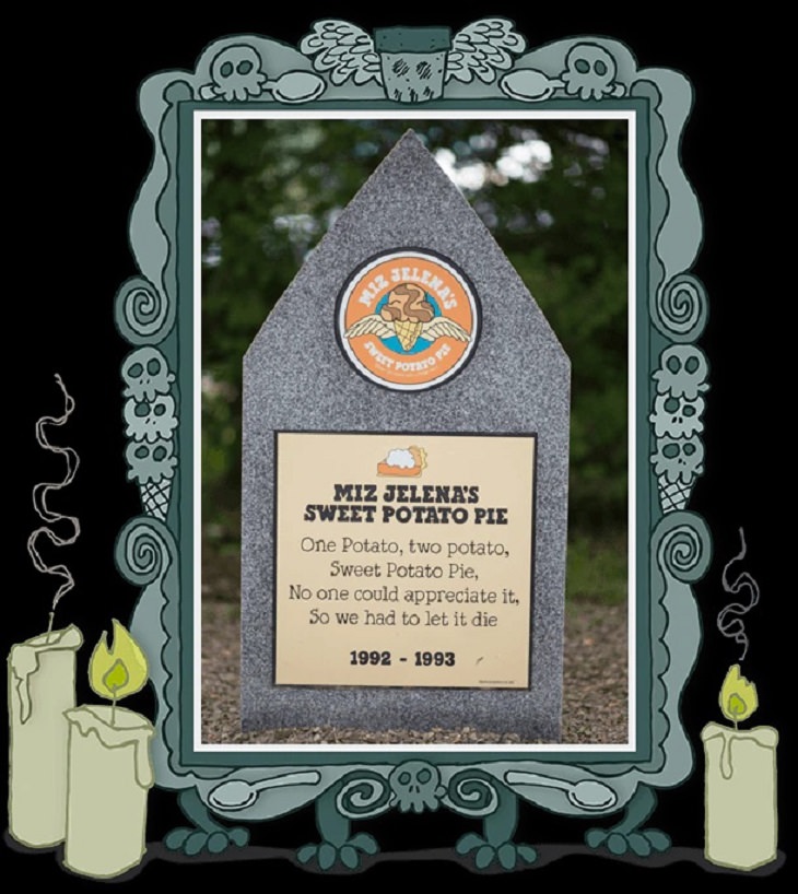 Recipes for the delicious ice cream flavors in Ben & Jerry’s Flavor Graveyard that can be resurrected, Miz Jelena’s Sweet Potato Pie, 1992-1993